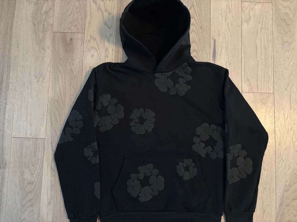 Denim Tears Cotton Wreath Hoodie Black Size M